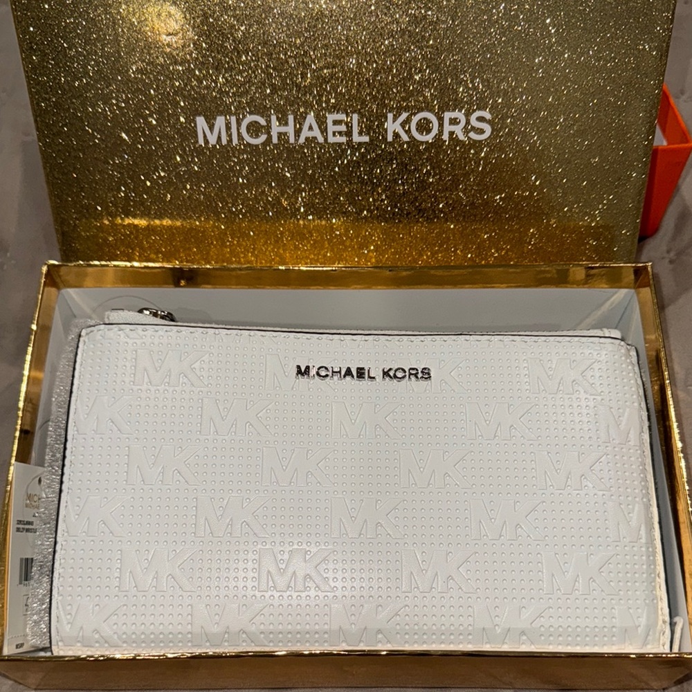 Michael Kors White Wristlet